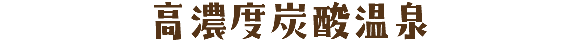 高濃度炭酸温泉