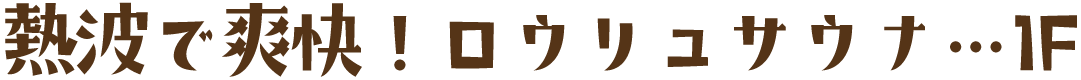 熱波で爽快！ロウリュサウナ…1F
